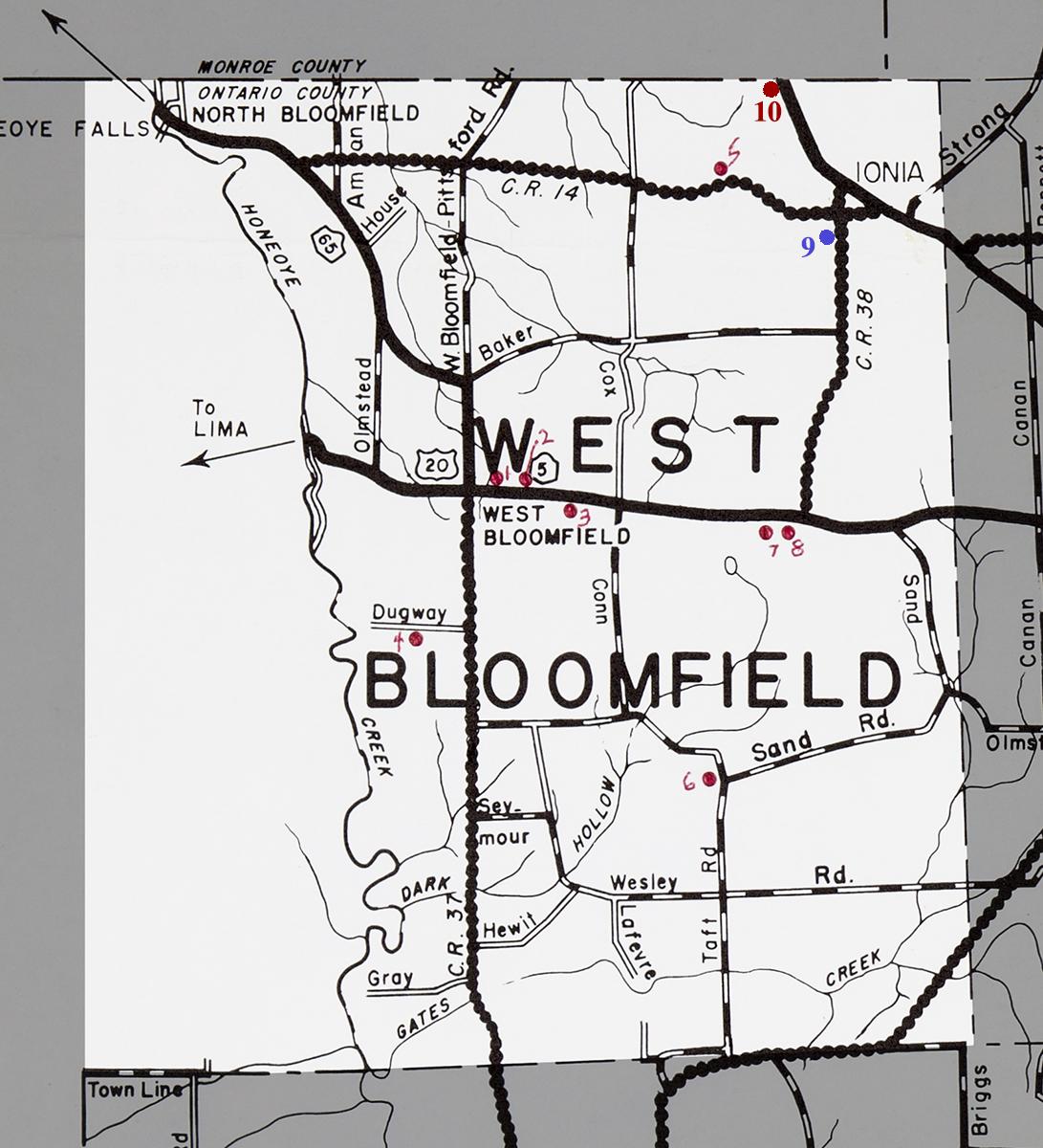 Town of West Bloomfield Map